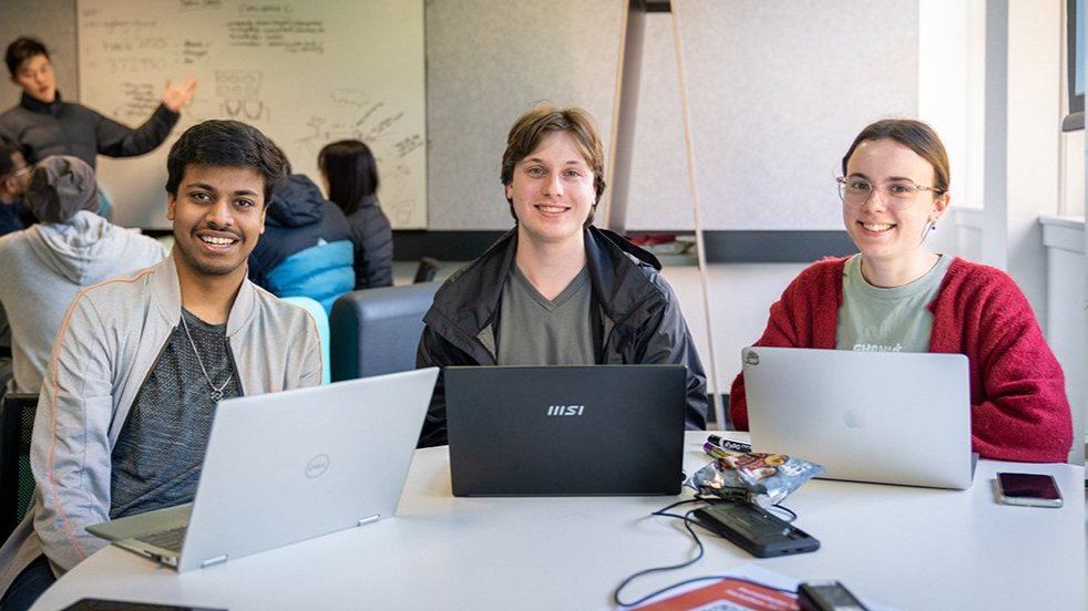 A group of ANU students at last year's Hackathon