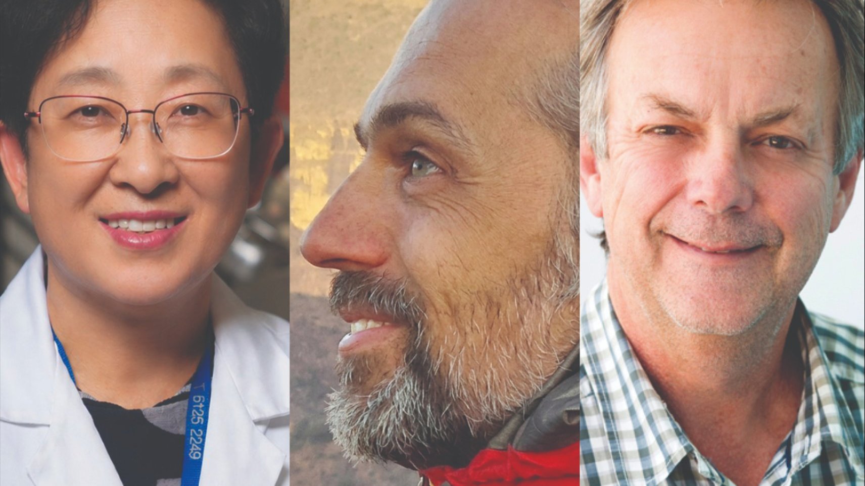 Distinguished Professor Yun Liu, Professor Jochen Brocks and Professor Robert Furbank, the three ANU scientists elected as Fellows of the Australian Academy of Science.