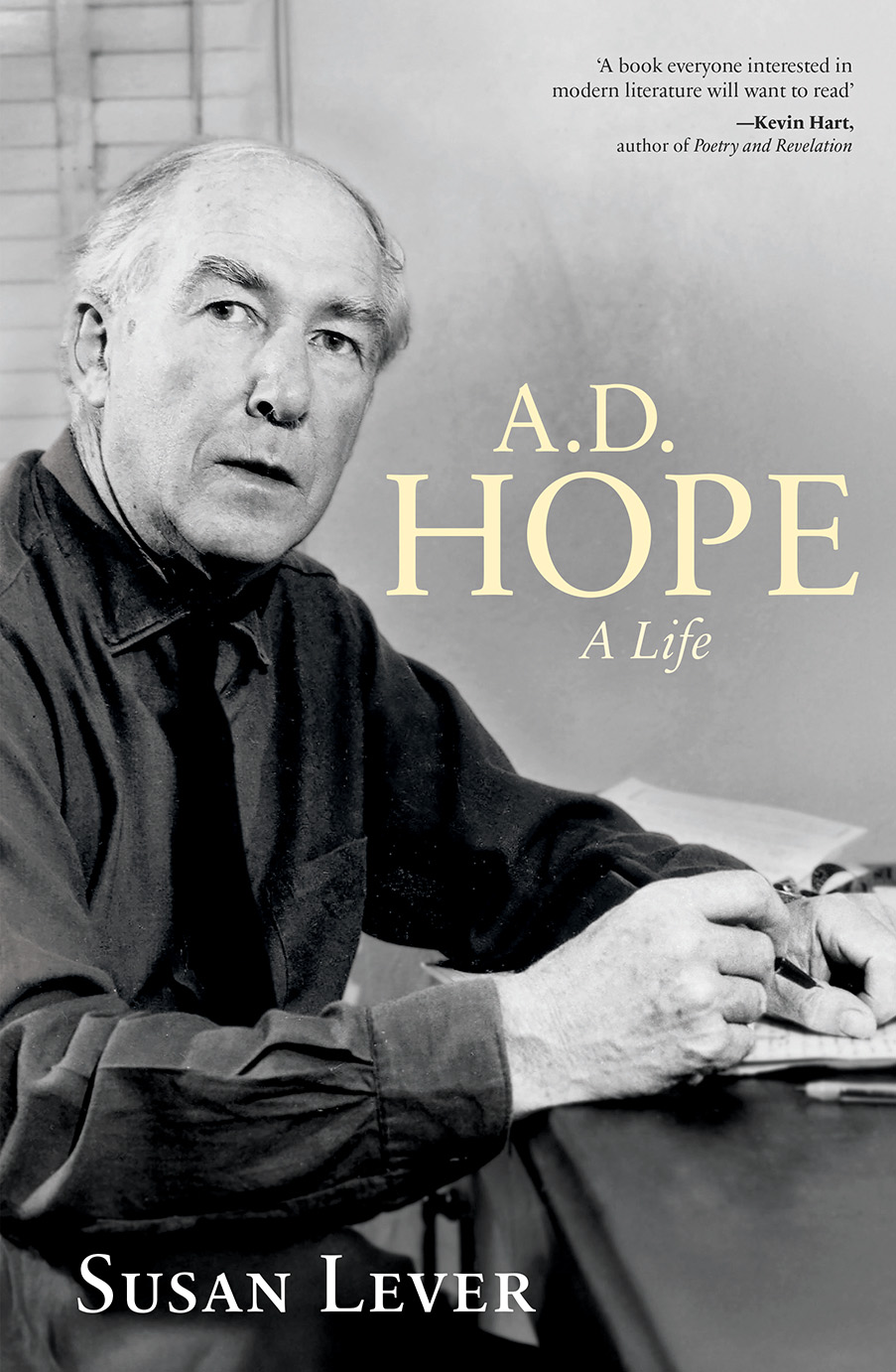 Book cover for A.D. Hope by Susan Lever.