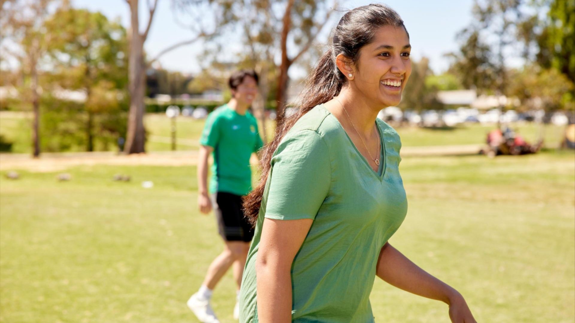 Staff being active outdoors to suport their mental and physical wellbeing.