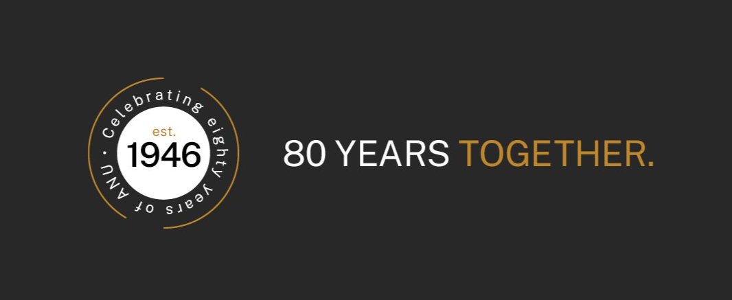 Celebrating 80 Years Together graphic for the University's 80th birthday